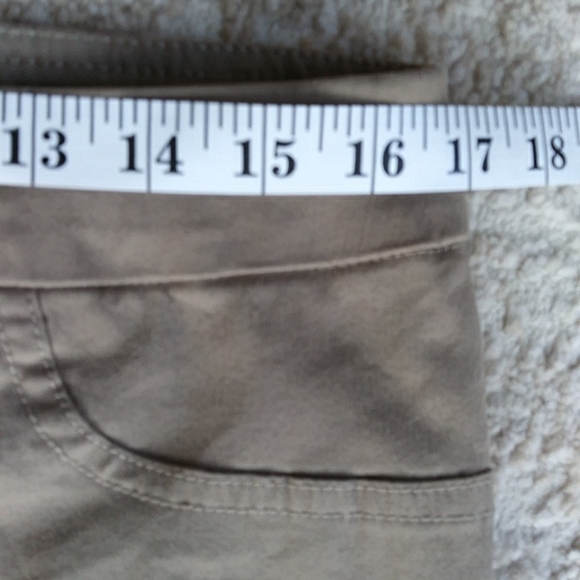 Coldwater Creek Slimming Panel Stretchy Pants 14P Brown Tan - Picture 7 of 11